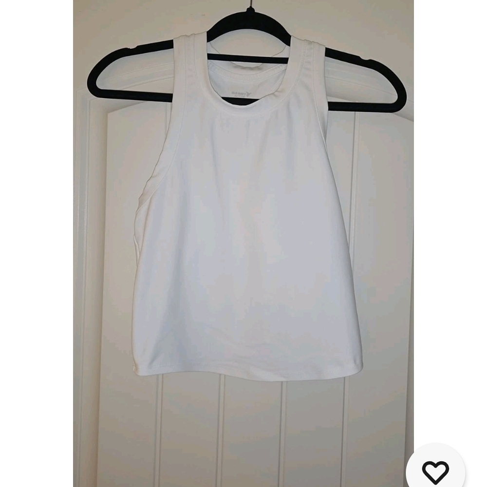 Old Navy Active Powersoft Women's White Racerback Tank Top Athletic Fit Size S